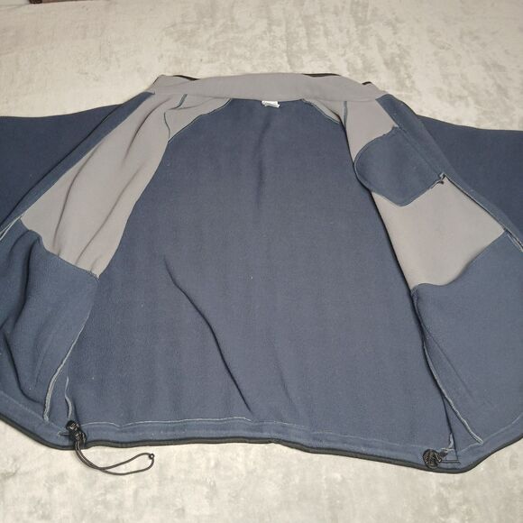 Old Navy Mens XXL Micro Fleece Jacket Blue Gray Performance Full-Zip Hiking Gorp - Picture 5 of 9